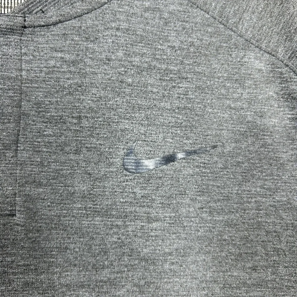 Nike Golf Aeroreact Shirt Mens L Heather Gray Blade Collar Short Sleeve 890046